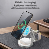 Qi2 certified magsafe wireless charger with RGB light 360 degree bottom rotation
