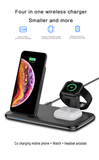 Bulk OEM Wholesale CF700 QI certified 4 IN 1 Wireless fast charging station, hollow iwatch charger